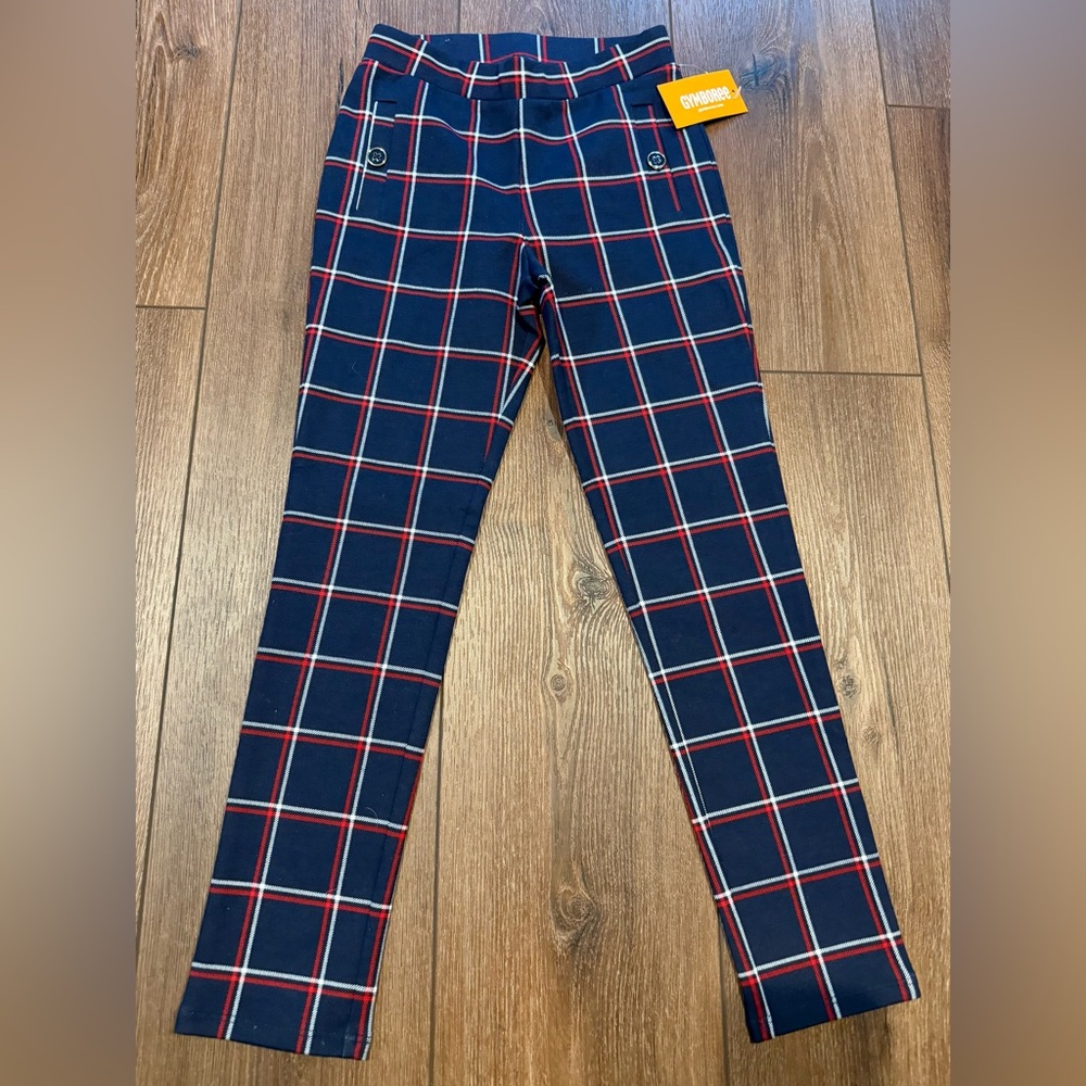 Gymboree Plaid Straight Leg Pants Size 7 NWT